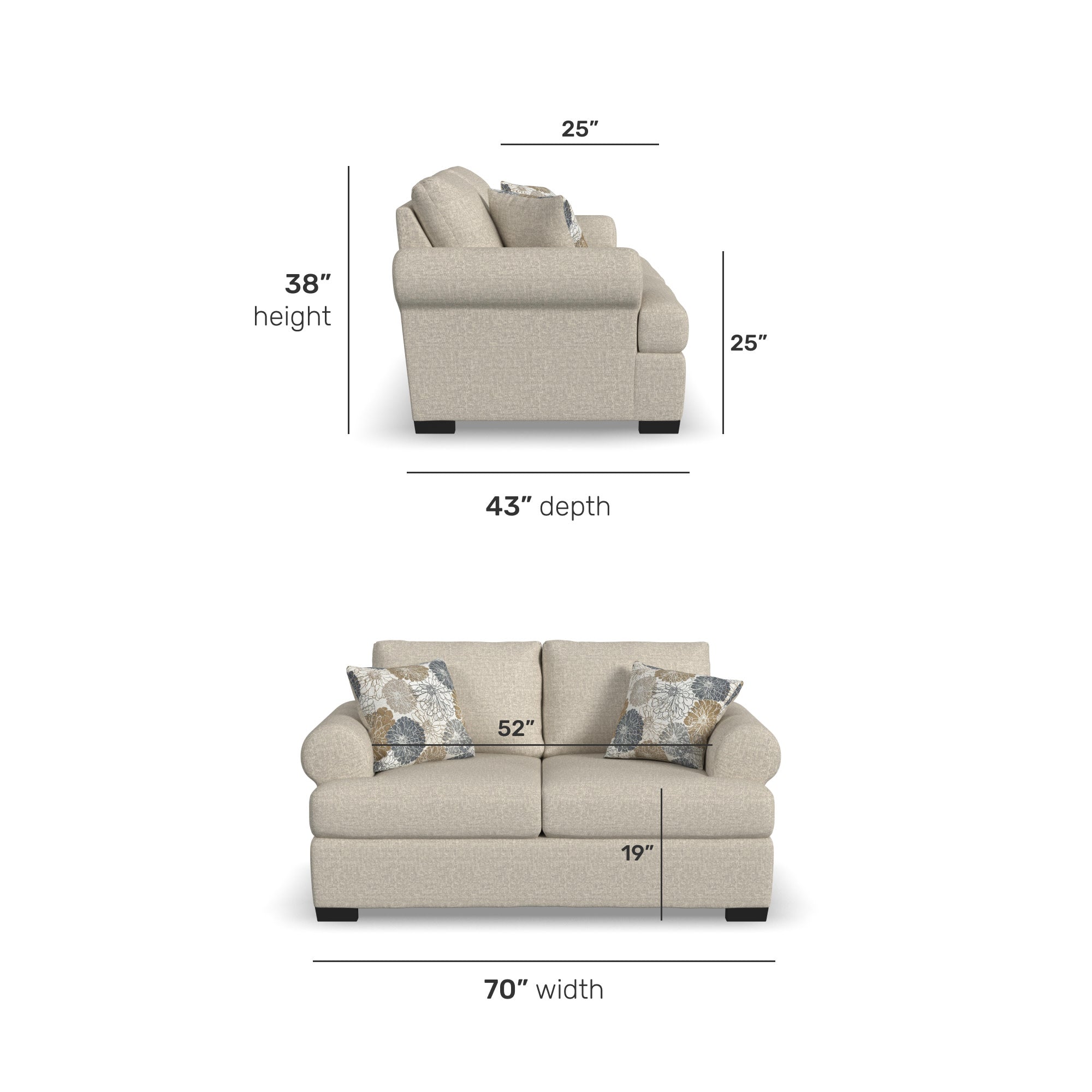 Florence Extra Large Loveseat